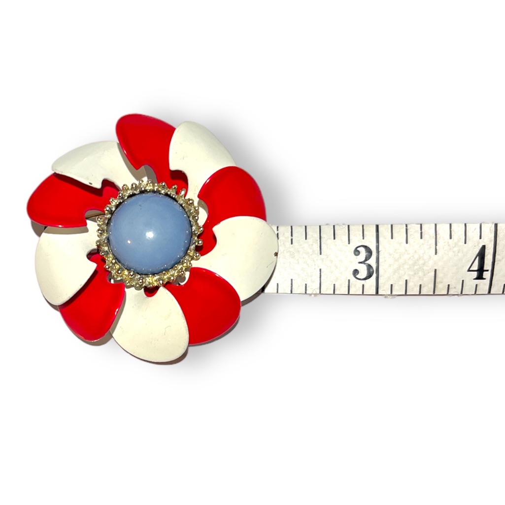 Red White & Blue Vintage Brooch